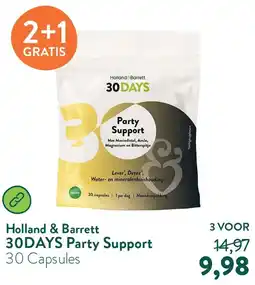 Holland & Barrett 30DAYS Party Support aanbieding