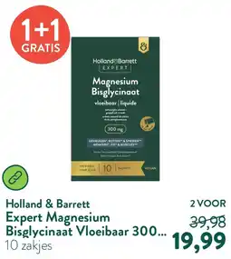 Holland & Barrett Expert Magnesium Bisglycinaat Vloeibaar 300 mg - 10 sachets aanbieding