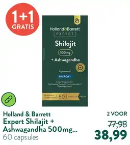 Holland & Barrett Expert Shilajit + Ashwagandha 500mg Liposomaal aanbieding