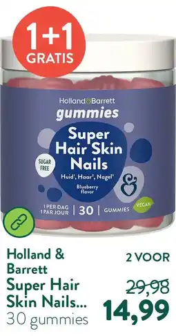 Holland & Barrett Super Hair Skin Nails Gummies - 30 gummies aanbieding