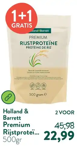 Holland & Barrett Premium Rijstproteïne Poeder aanbieding