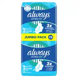 Jumbo Always Ultra Dag Maandverbanden Normal (Maat 1) aanbieding