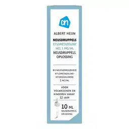 Albert Heijn AH Neusdruppels xylometazoline 1mg/ml aanbieding