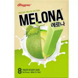 PLUS Binggrae Melona melon ice bar aanbieding