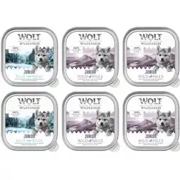 Zooplus 24x 150g Wolf of Wilderness Junior Mix (2 soorten) graanvrij natvoer voor honden aanbieding
