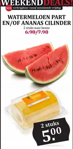 De Boerenschuur watermeloen part en/of ananas cilinder aanbieding