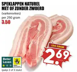 De Boerenschuur speklappen naturel met of zonder zwoerd aanbieding