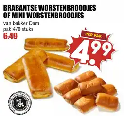 De Boerenschuur brabantse worstenbroodjes of mini worstenbroodjes aanbieding