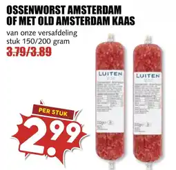 De Boerenschuur luiten ossenworst amsterdam of met old amsterdam kaas aanbieding
