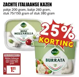 De Boerenschuur Melkan Italiaanse mini mozzarella light aanbieding