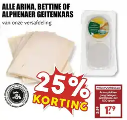 De Boerenschuur arina, bettine of alphenaer geitenkaas aanbieding