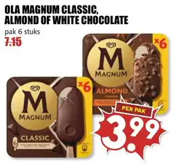 De Boerenschuur Ola magnum classic, almond of white chocolate aanbieding