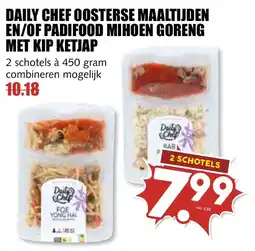 De Boerenschuur Daily Chef oosterse maaltijden en/of padifood mihoen goreng met kip ketjap aanbieding