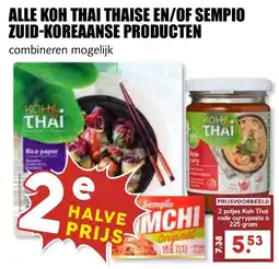 De Boerenschuur koh thai thaise en/of sempio zuid-koreaanse producten aanbieding