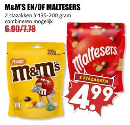 De Boerenschuur m&m's en/of maltesers aanbieding