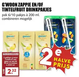 De Boerenschuur g'woon zappie en/of tintelfruit drinkpakjes aanbieding