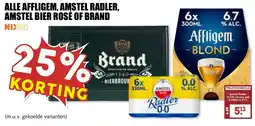 De Boerenschuur alle affligem, amstel radler, amstel bier rosé of brand aanbieding