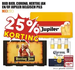 De Boerenschuur Bud Bier, Corona, Hertog Jan en / of Jupiler Belgisch Pils aanbieding