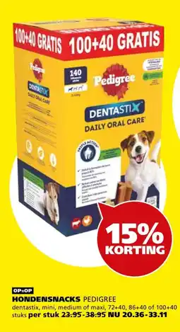 Tuinland Pedigree dentastix aanbieding
