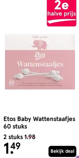 Etos Etos Baby Wattenstaafjes aanbieding