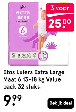 Etos Etos Luiers Extra Large aanbieding