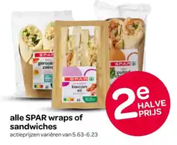 Spar SPAR Wraps of Sandwiches aanbieding