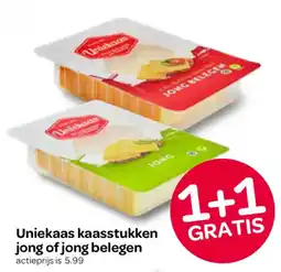 Spar Uniekaas kaasstukken jong of jong belegen aanbieding