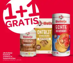 Spar alle Bolletje beschuit, crackers of tussendoortjes aanbieding