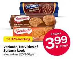 Spar Verkade, Mc Vities of Sultana koek aanbieding