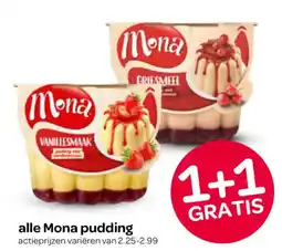 Spar alle Mona pudding aanbieding