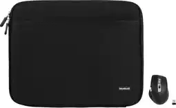 Coolblue BlueBuilt Laptophoes breedte 37 cm 15-16 inch S Zwart + Maximus Muis aanbieding
