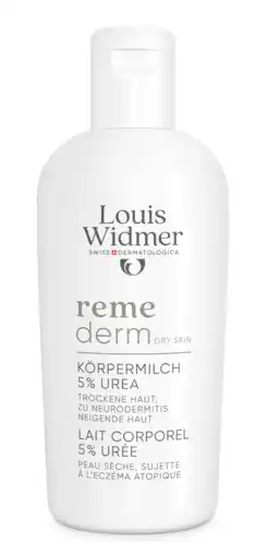 De Online Drogist Louis Widmer Remederm Lichaamsmelk 5 % Ureum Zonder Parfum 200ML aanbieding