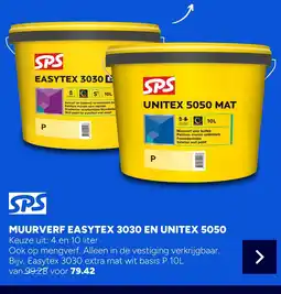 BOUWMAAT SPS MUURVERF EASYTEX 3030 EN UNITEX 5050 aanbieding