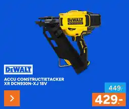 BOUWMAAT DeWalt accu constructietacker xr dcn930n-xj 18v aanbieding