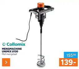 BOUWMAAT Collomix mengmachine unimix u130 aanbieding