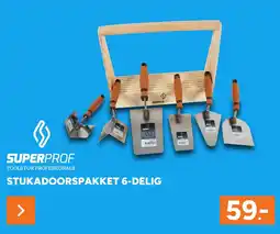 BOUWMAAT Superprof stukadoorspakket 6-delig aanbieding
