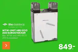 BOUWMAAT itho daalderop WTW-UNIT HRU ECO 200 EUROSTEEKKER aanbieding