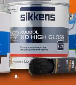 BOUWMAAT Sikkens Rubbol XD High Gloss Lak Wit / W05 aanbieding