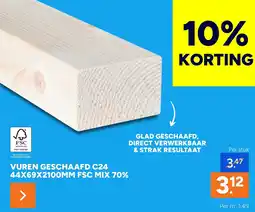 BOUWMAAT Vuren geschaafd c24 aanbieding