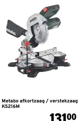 GAMMA Metabo afkortzaag / verstekzaag KS216M aanbieding