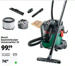 GAMMA Bosch bouwstofzuiger UniversalVac 15 aanbieding