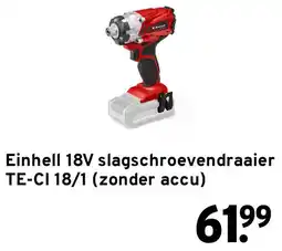 GAMMA Einhell 18V Slagschroevendraaier TE-CI 18/1 aanbieding