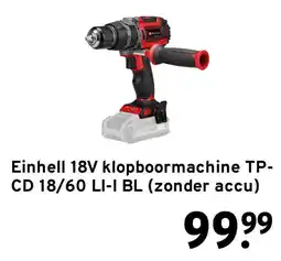 GAMMA Einhell 18V klopboormachine TP-CD 18/60 LI-I BL aanbieding