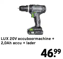 GAMMA lux-tools lux 20v accuboomachine aanbieding