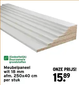 GAMMA Meubelpaneel wit 18 mm aanbieding