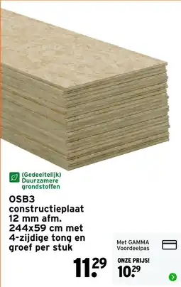 GAMMA OSB3 constructieplaat aanbieding