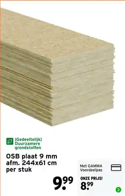GAMMA OSB plaat aanbieding