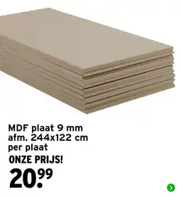 GAMMA MDF plaat aanbieding