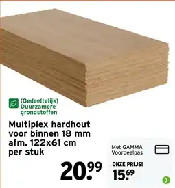 GAMMA Multiplex hardhout aanbieding