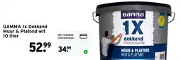 GAMMA Gamma 1x Dekkend Muur & Plafond Wit aanbieding